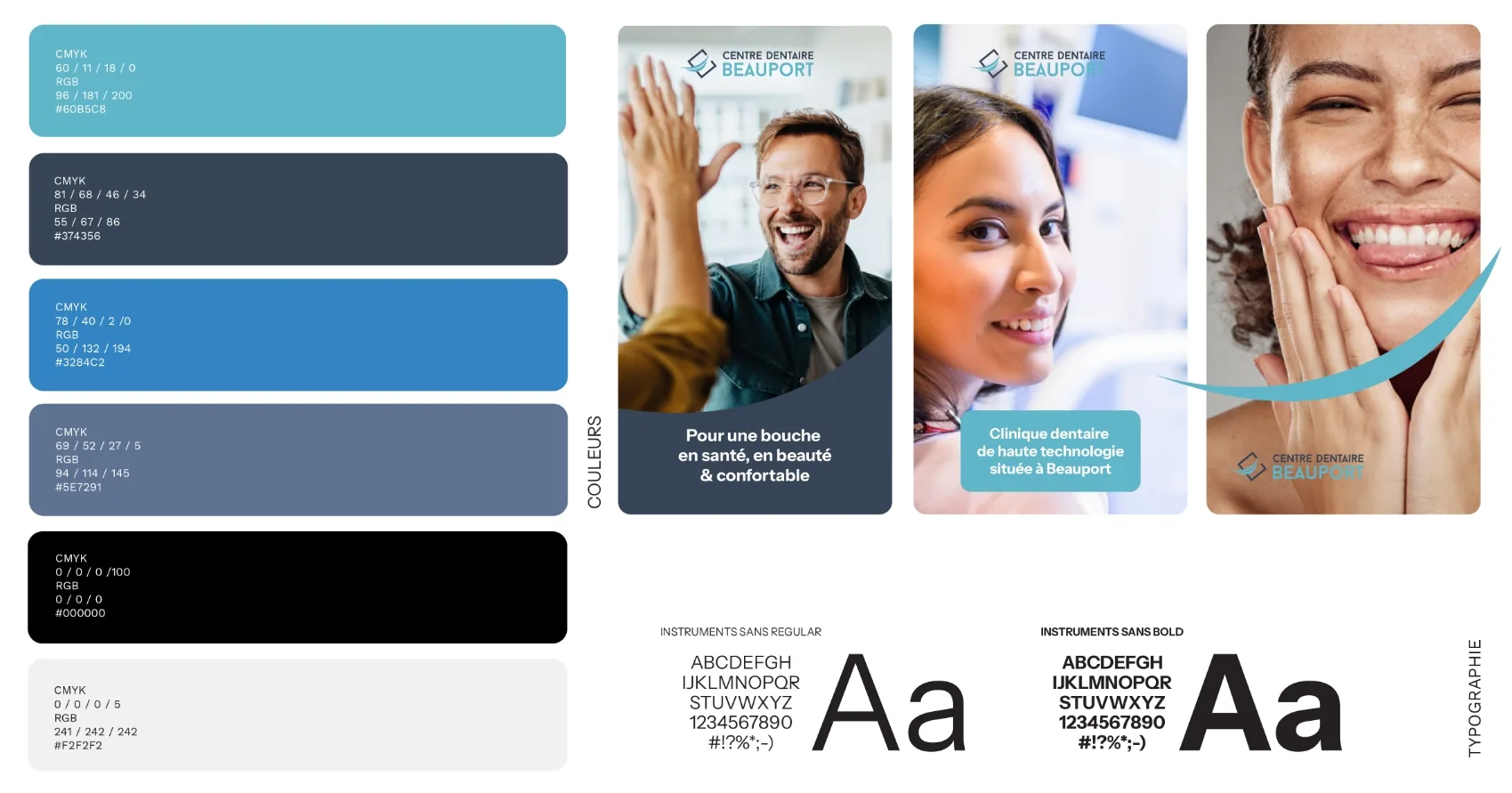 Centre dentaire Beauport visual identity