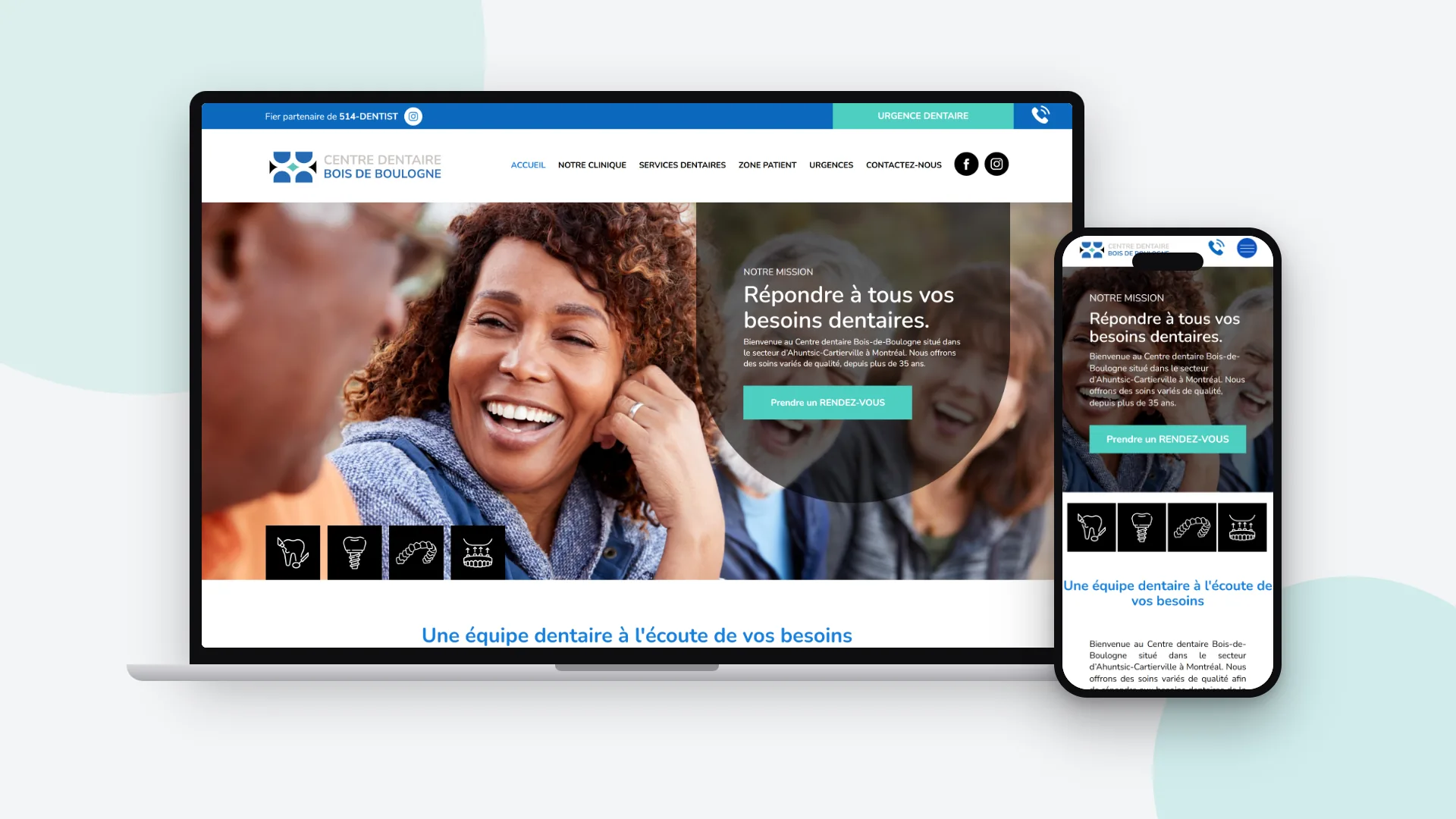 Website - Centre dentaire Bois de Boulogne