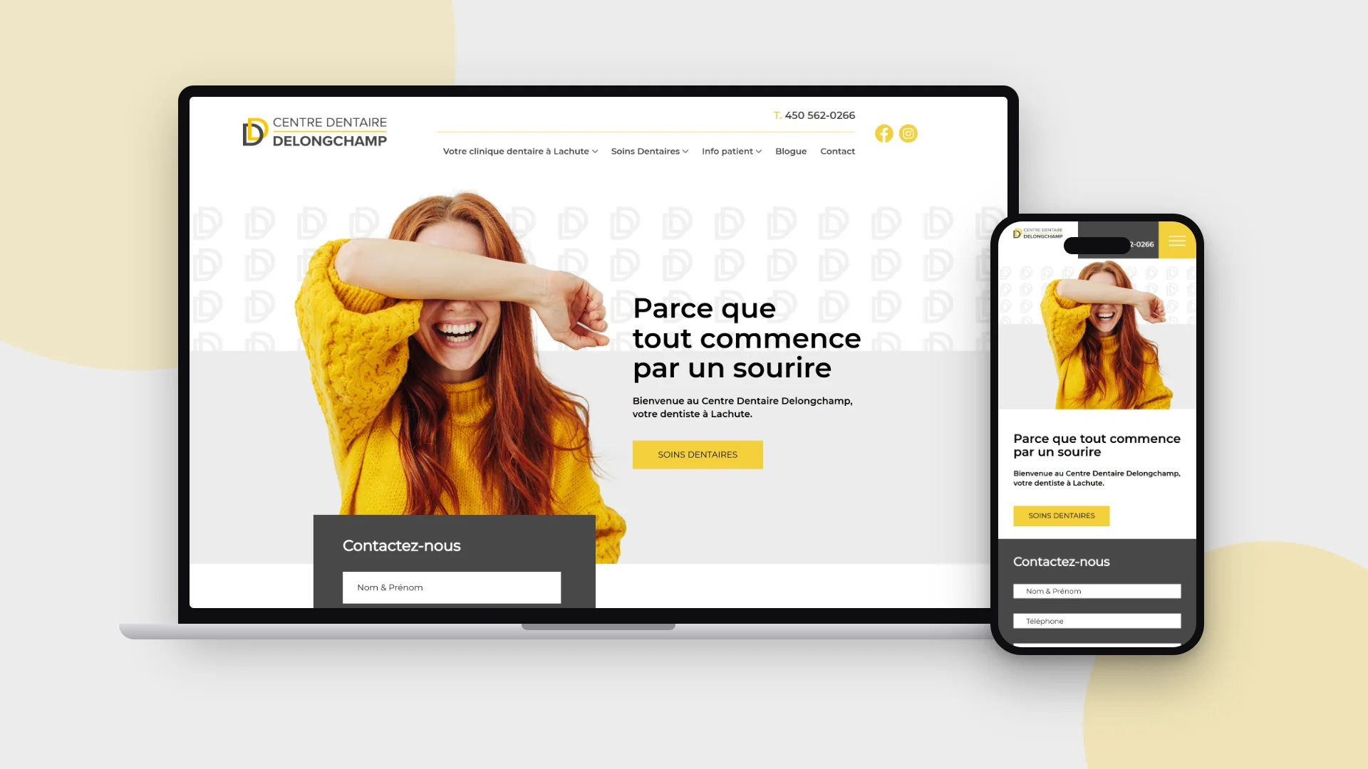 Site web - Centre dentaire Delongchamp