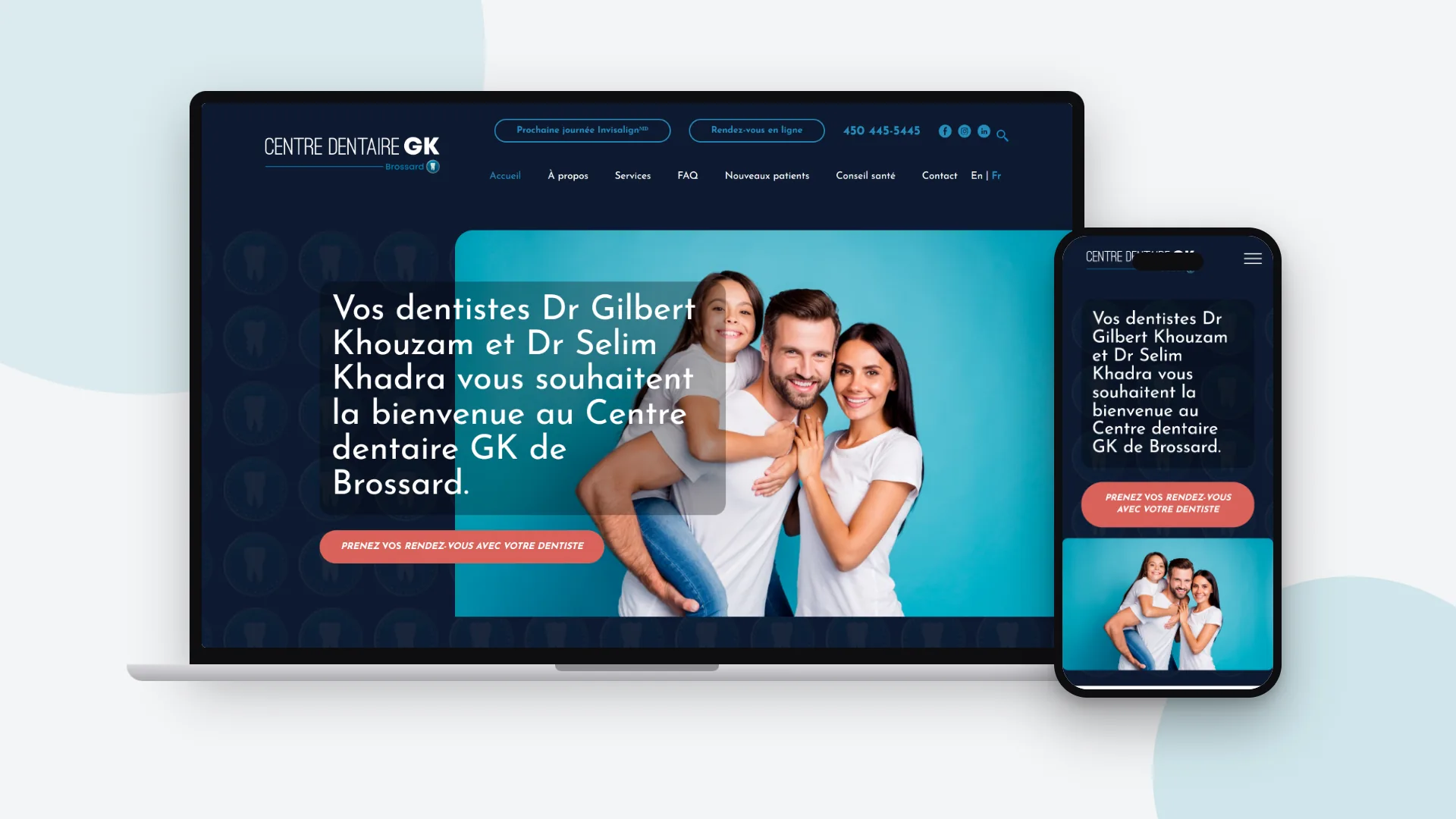 Site web - Centre dentaire GK Brossard