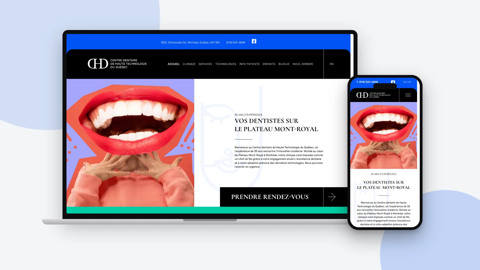 Site web - Centre dentaire de haute technologie du Québec