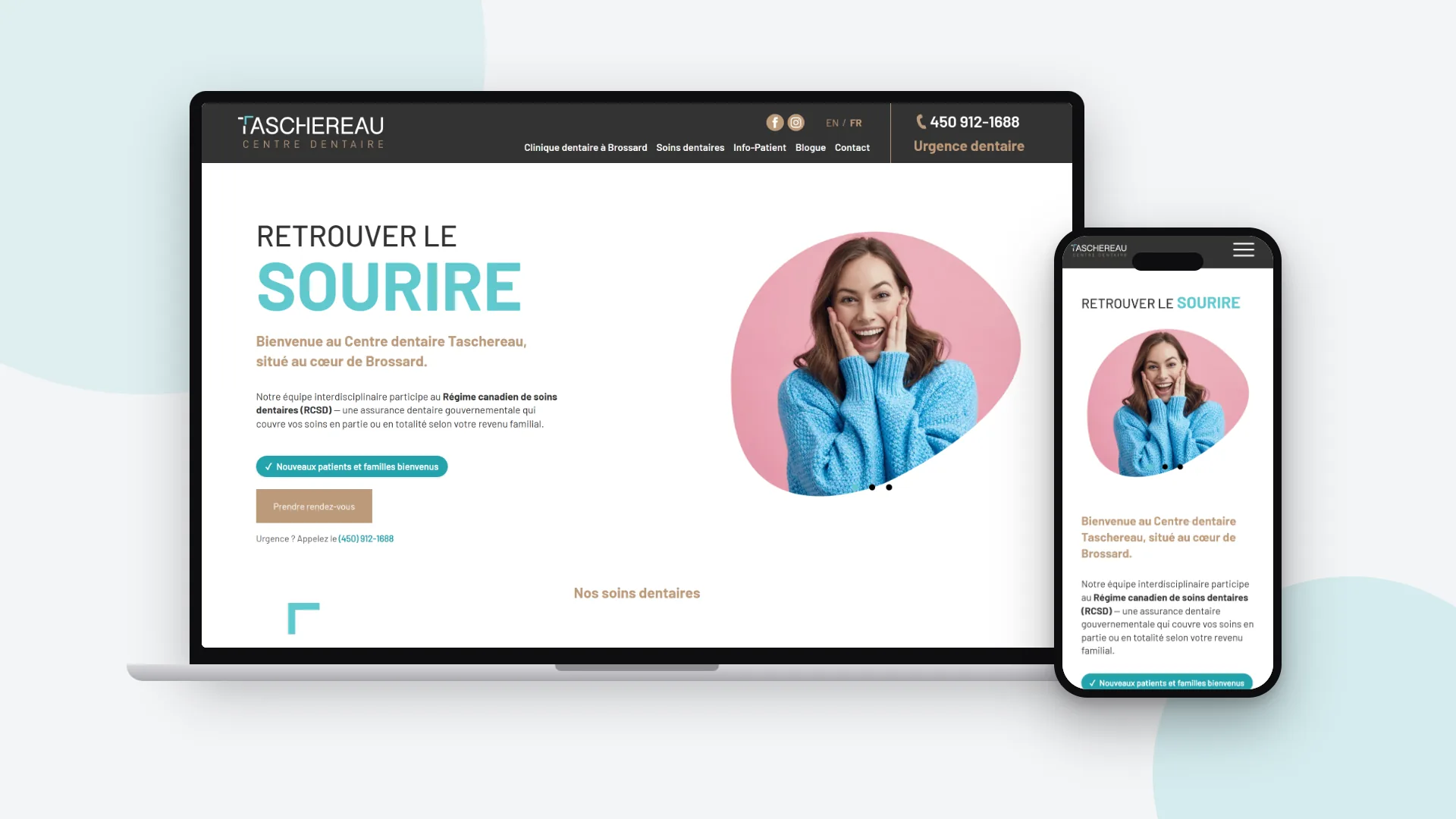 Website - Centre dentaire Taschereau