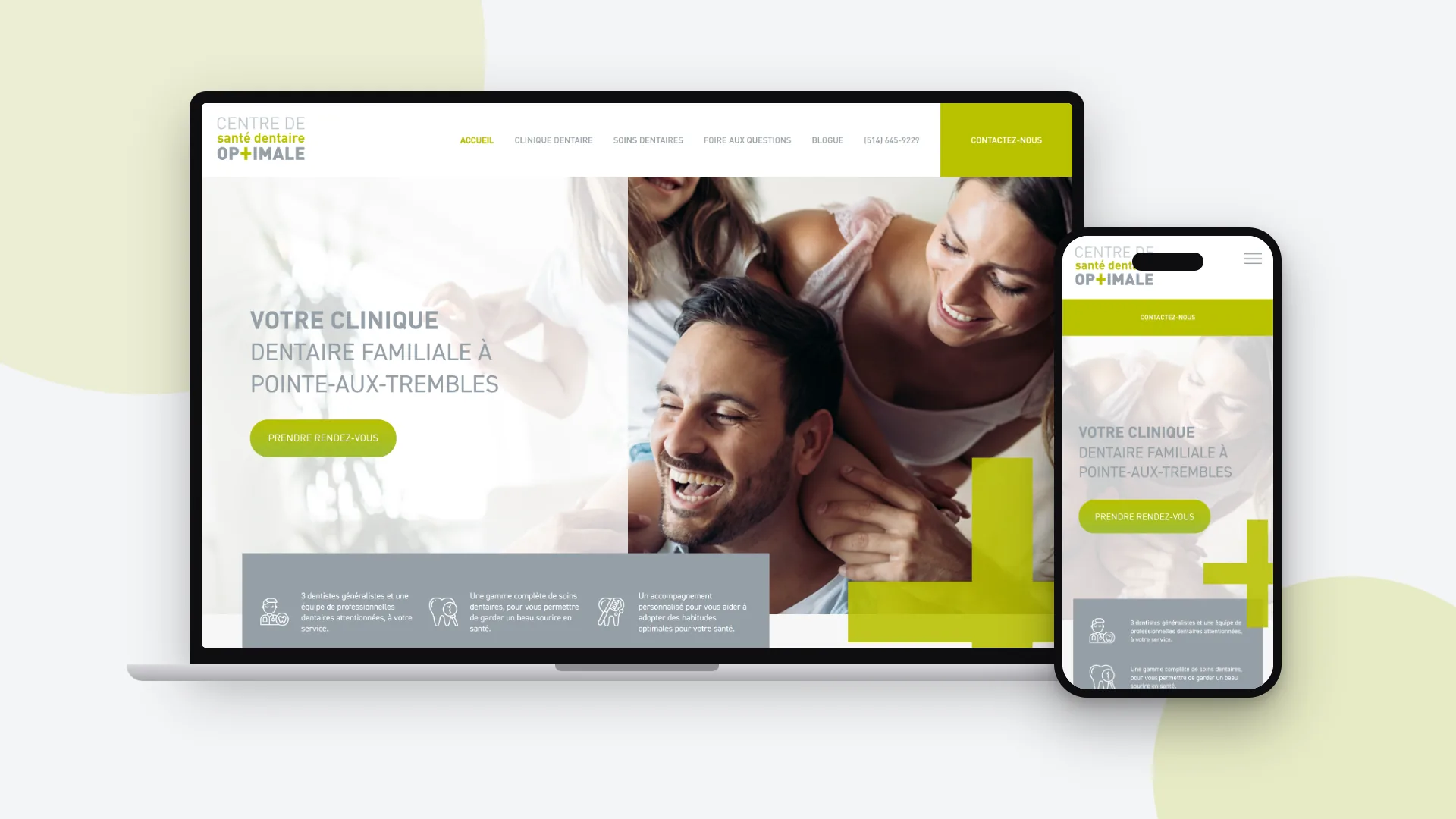 Website - Centre de santé dentaire optimale