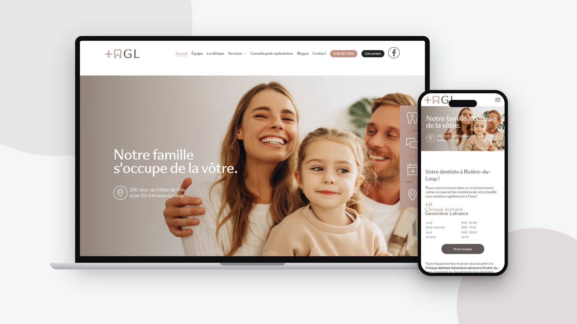 Website - Clinique dentaire Geneviève Lafrance