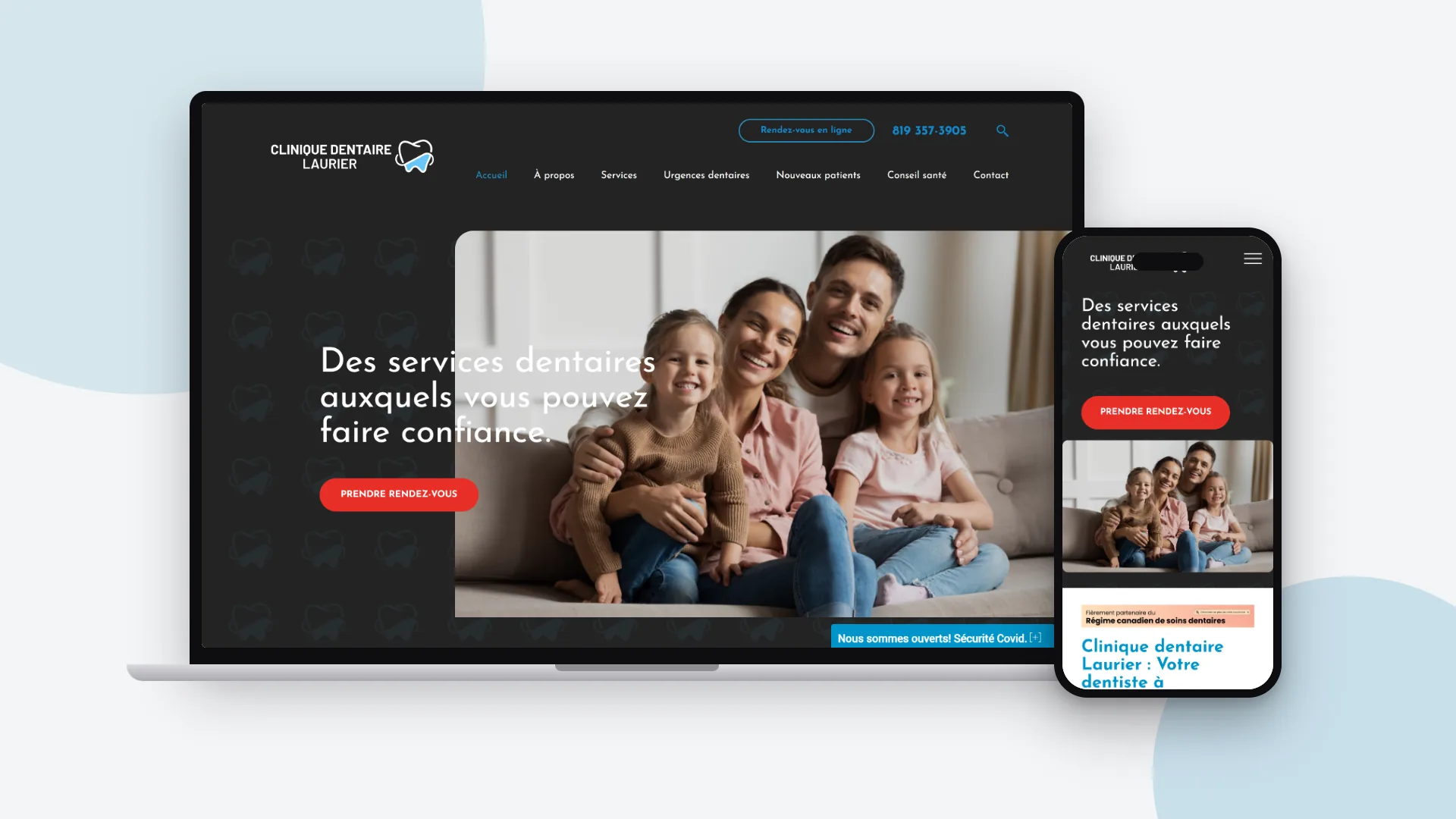Site web - Clinique dentaire Laurier