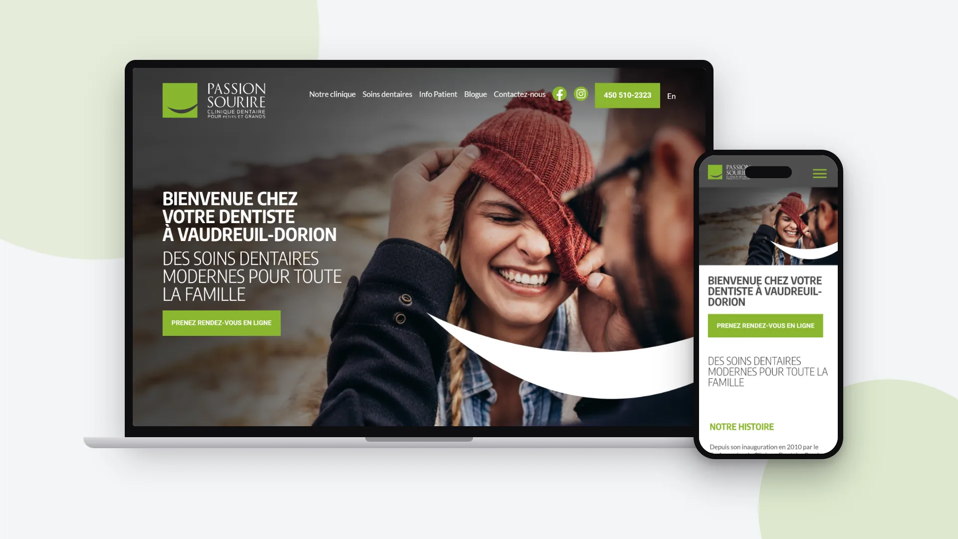 Website - Clinique dentaire Passion Sourire