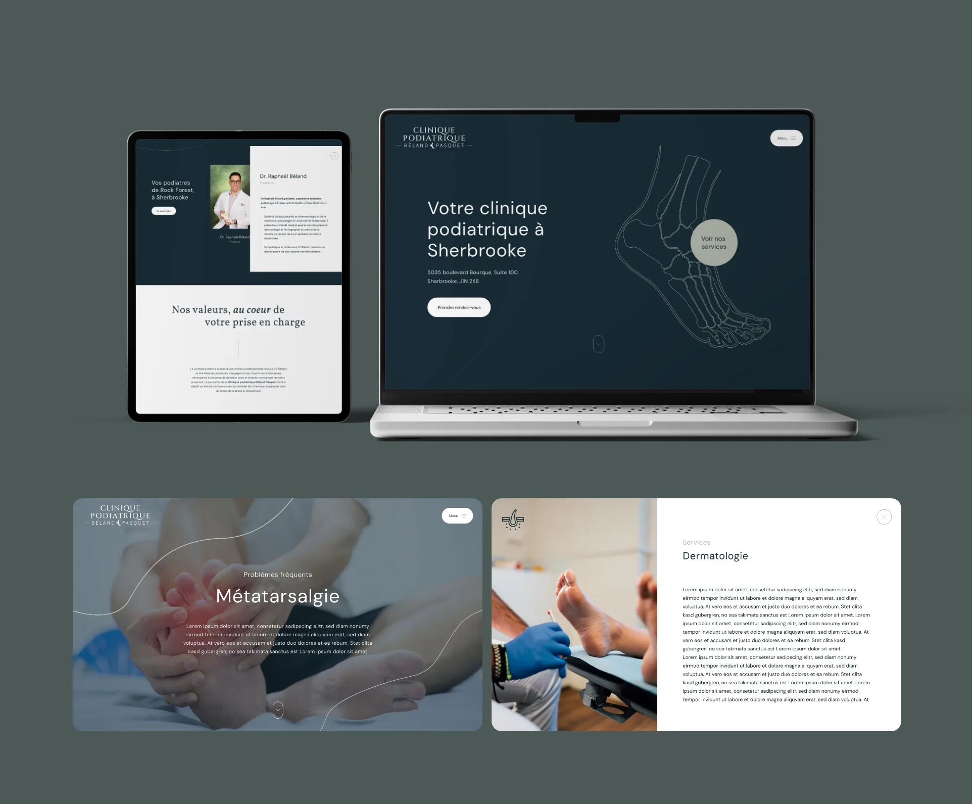 Website - Clinique Podiatrique Béland Pasquet