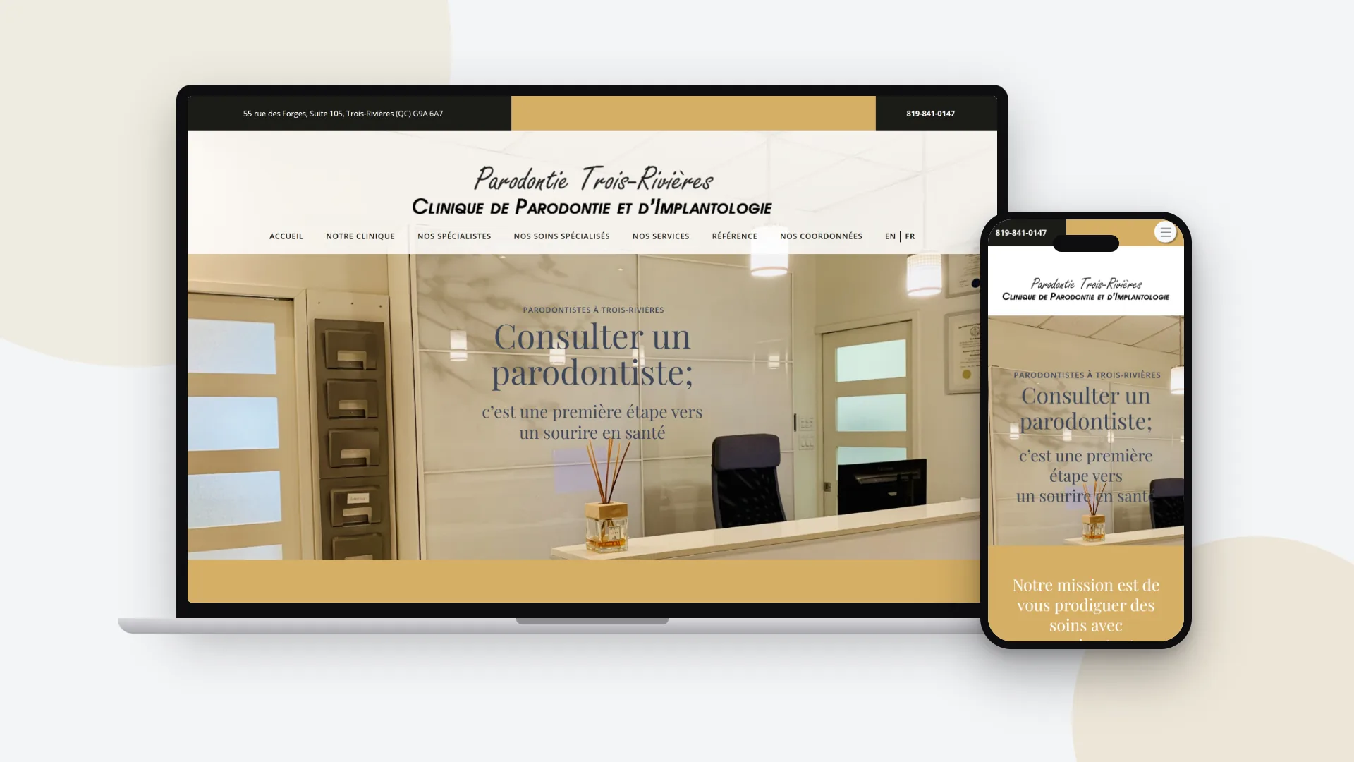 Site web - Clinique de parodontie et d’implantologie Dre Mélanie Campese