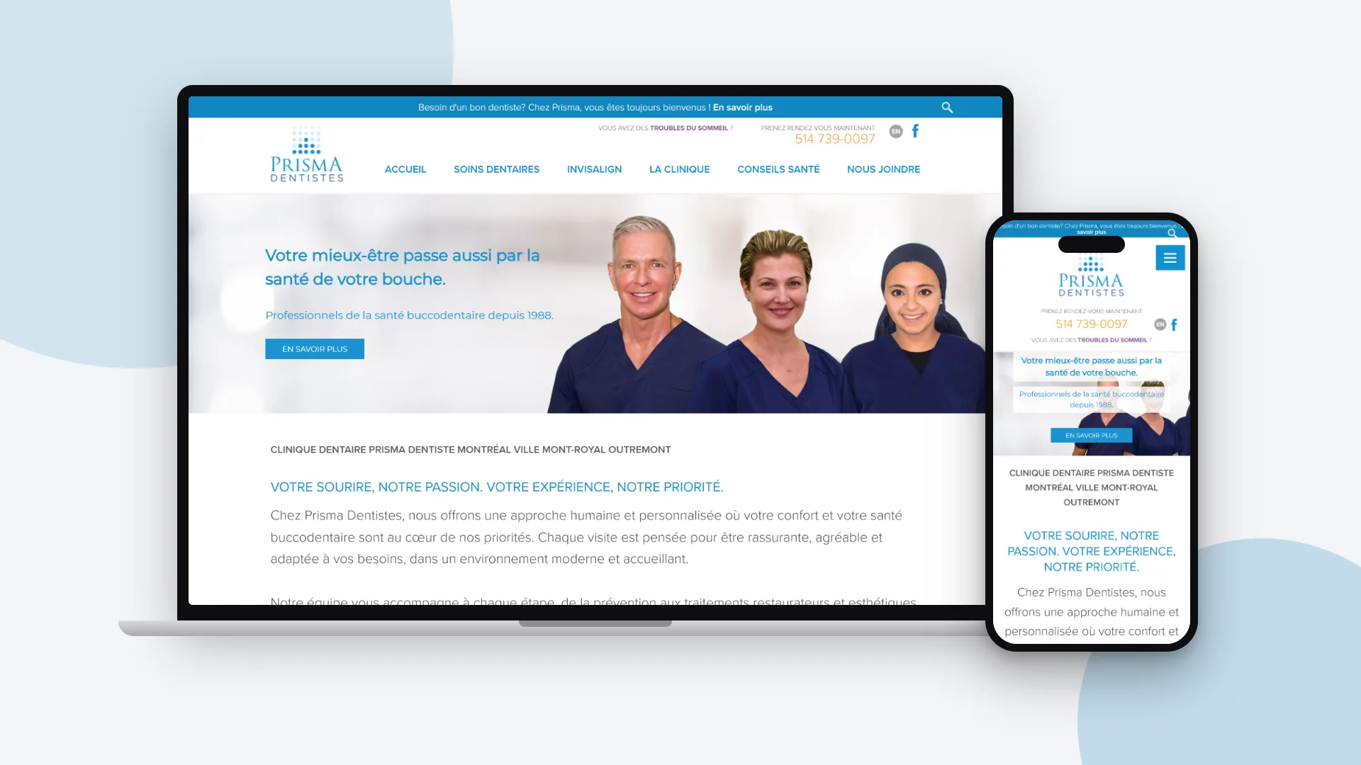 Website - Prisma Dentistes